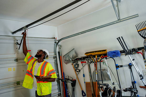 Professional Garage Door Roller Replacement technician working in Woodbury Heights, NJ